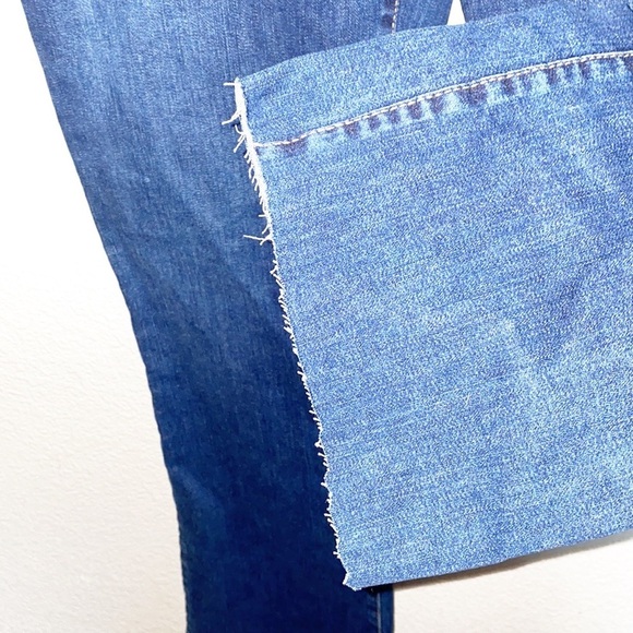 Beija Flor Dark Wash Raw Hem High Rise Jeans - Picture 4 of 10